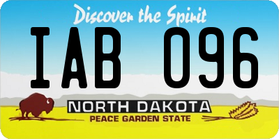 ND license plate IAB096