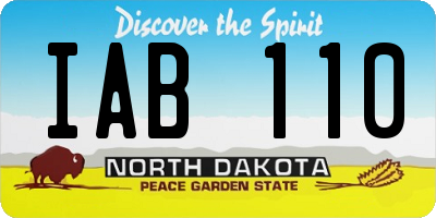 ND license plate IAB110