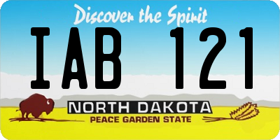 ND license plate IAB121