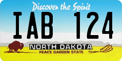 ND license plate IAB124