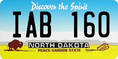 ND license plate IAB160
