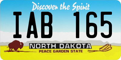 ND license plate IAB165