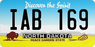 ND license plate IAB169