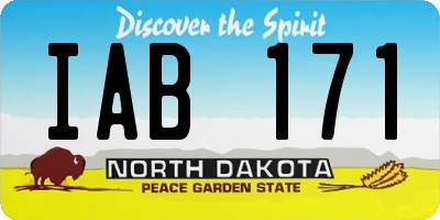 ND license plate IAB171