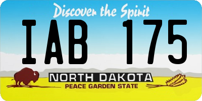 ND license plate IAB175