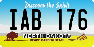 ND license plate IAB176