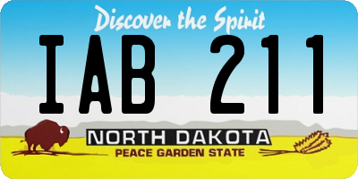 ND license plate IAB211