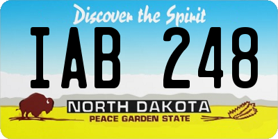 ND license plate IAB248