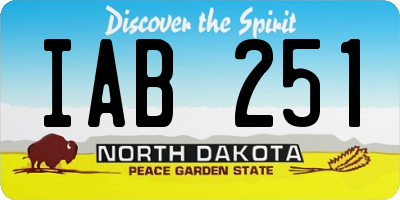 ND license plate IAB251