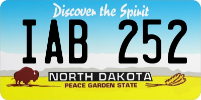 ND license plate IAB252