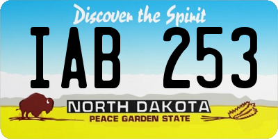 ND license plate IAB253