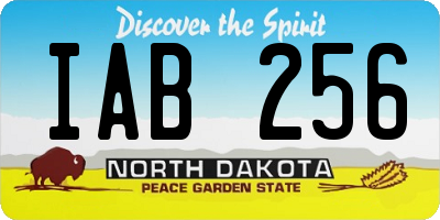ND license plate IAB256