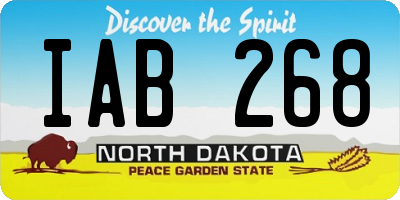 ND license plate IAB268