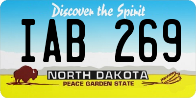 ND license plate IAB269