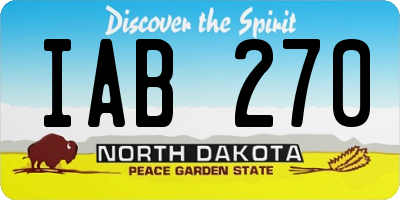 ND license plate IAB270