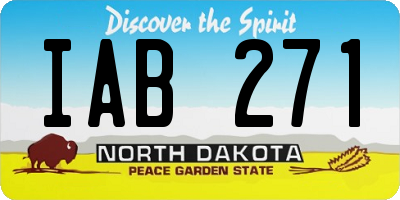 ND license plate IAB271