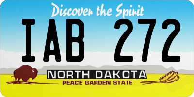 ND license plate IAB272