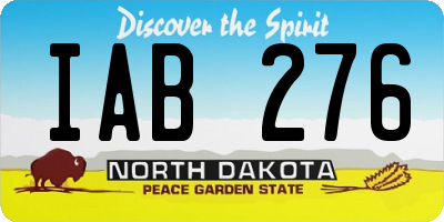 ND license plate IAB276