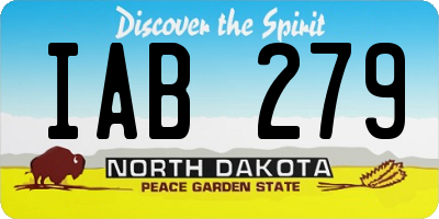 ND license plate IAB279