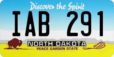 ND license plate IAB291