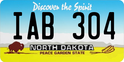 ND license plate IAB304
