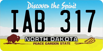 ND license plate IAB317
