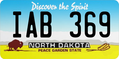 ND license plate IAB369