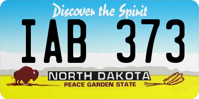 ND license plate IAB373