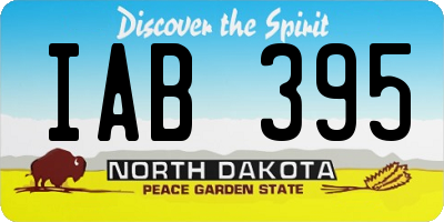 ND license plate IAB395
