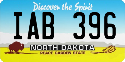 ND license plate IAB396