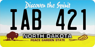 ND license plate IAB421