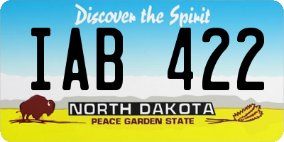 ND license plate IAB422