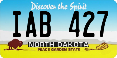 ND license plate IAB427