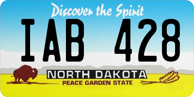 ND license plate IAB428