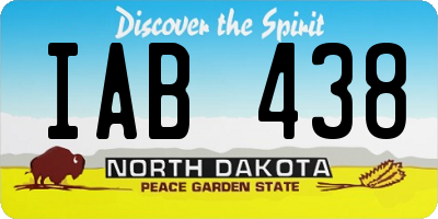 ND license plate IAB438