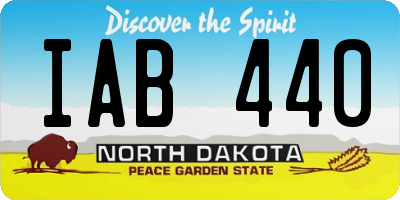 ND license plate IAB440