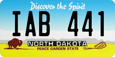 ND license plate IAB441