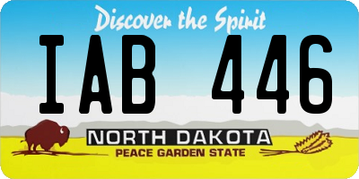 ND license plate IAB446