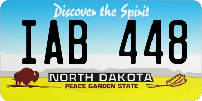 ND license plate IAB448