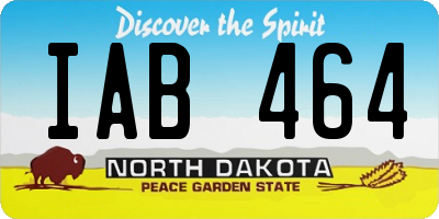 ND license plate IAB464