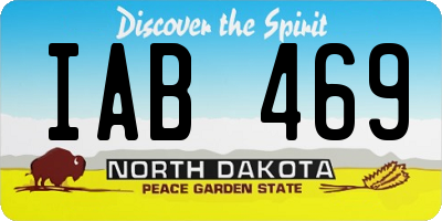 ND license plate IAB469