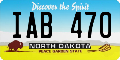 ND license plate IAB470