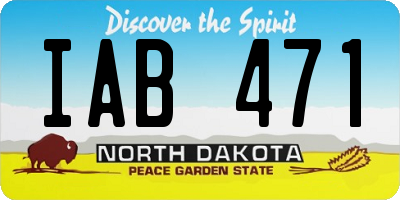 ND license plate IAB471