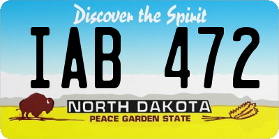 ND license plate IAB472