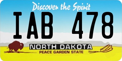 ND license plate IAB478