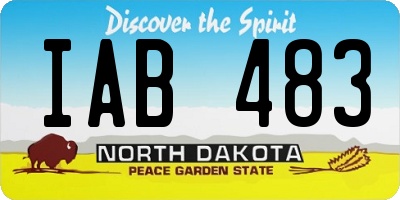 ND license plate IAB483