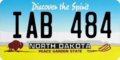 ND license plate IAB484