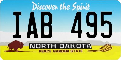 ND license plate IAB495