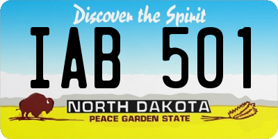 ND license plate IAB501