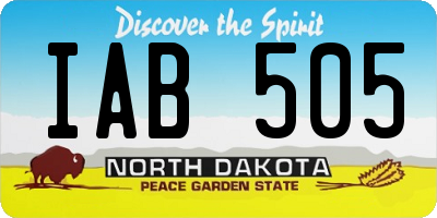ND license plate IAB505